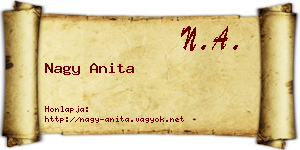 Nagy Anita névjegykártya